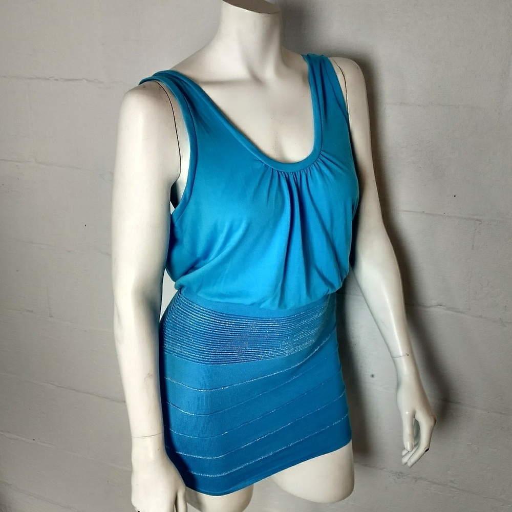 NWT Poof Couture Blue Mini-Dress L